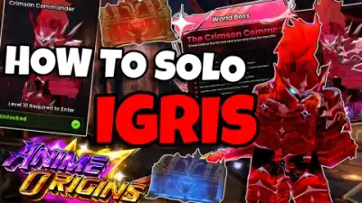 How To *SOLO* Igris World Boss Anime Origins! (Roblox)